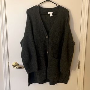 H&M Mid Length Grey Cardigan